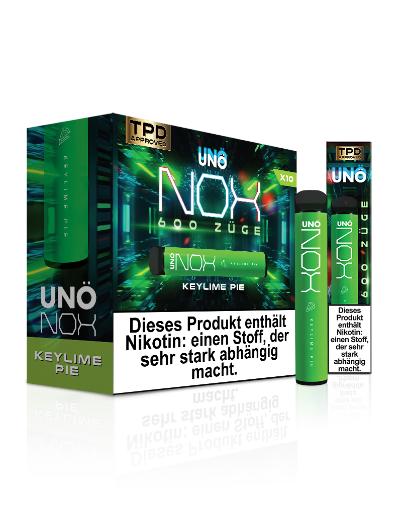 UNONOX Vapes - ca. 700 Züge - 2% Nikotin - Keylime Pie