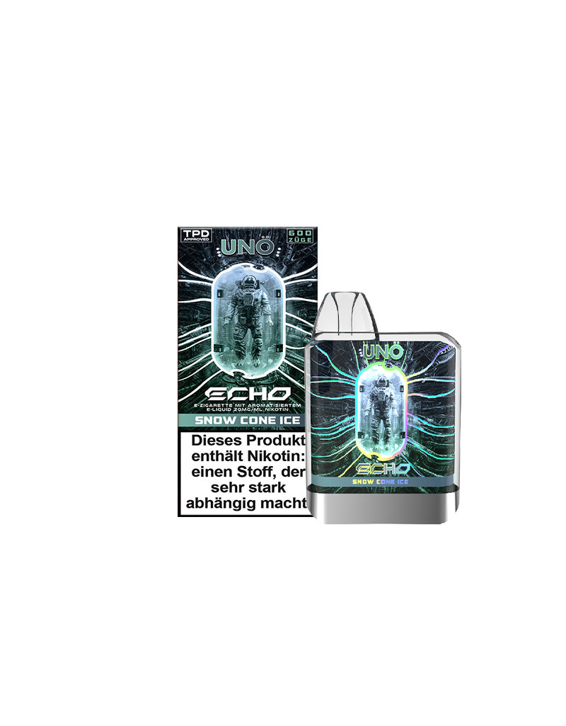 UNOECHO Vapes - ca. 700 Züge - 2% Nikotin - Snow Cone Ice