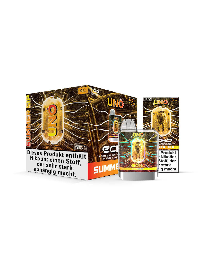 UNOECHO Vapes - ca. 700 Züge - 2% Nikotin - Summer Sip