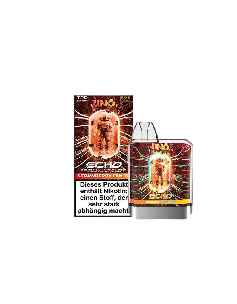 UNOECHO Vapes - ca. 700 Züge - 2% Nikotin - Strawberry Fan-ta