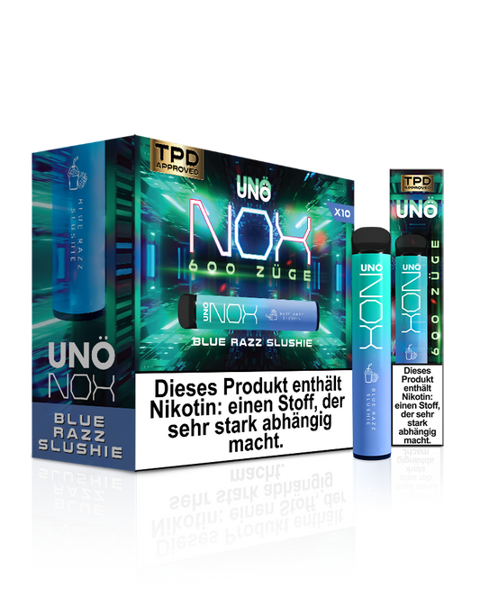 UNONOX Vapes - ca. 700 Züge - 2% Nikotin - Blue Razz Slushie