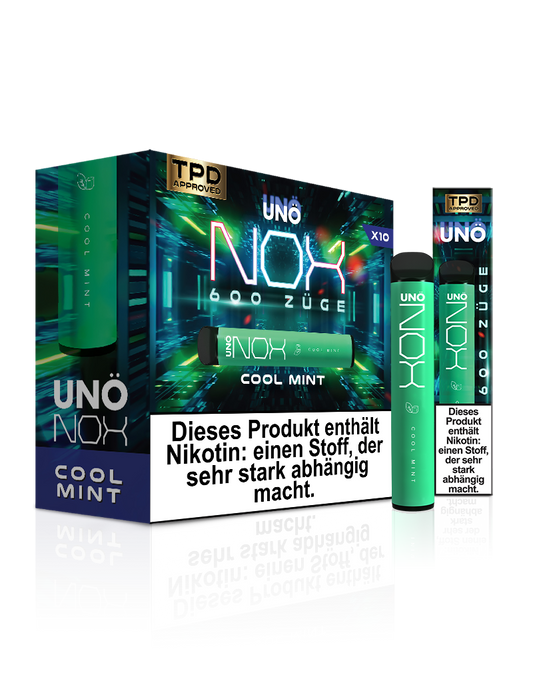 UNONOX Vapes - ca. 700 Züge - 2% Nikotin - Cool Mint