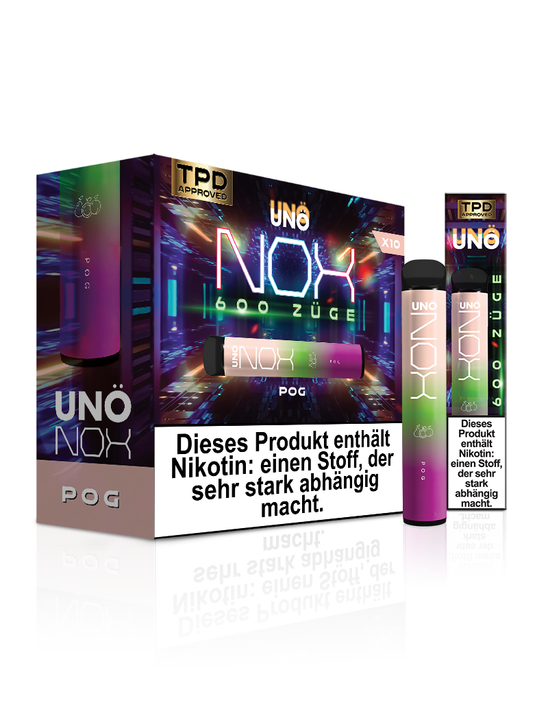 UNONOX Vapes - ca. 700 Züge - 2% Nikotin - POG