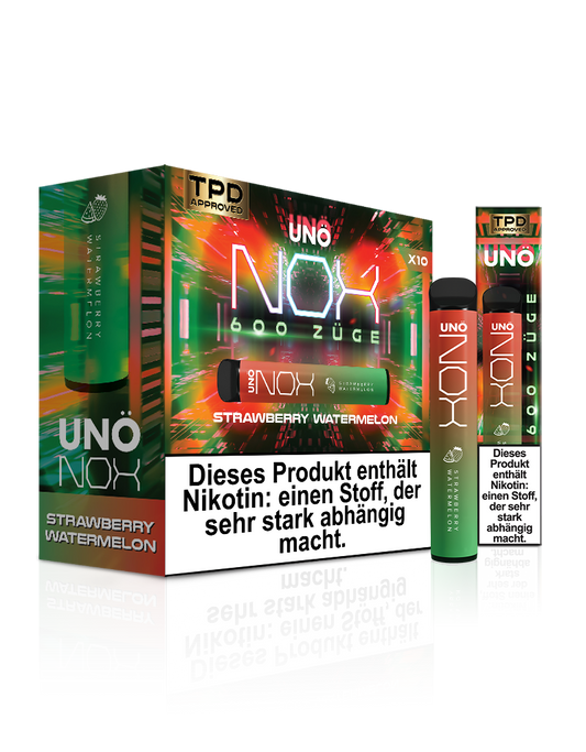 UNONOX Vapes - ca. 700 Züge - 2% Nikotin - Strawberry Watermelon